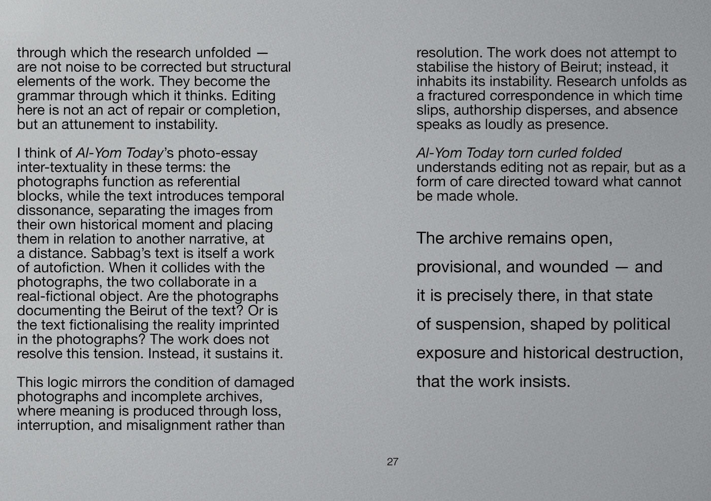 AL-YOM TODAY torn curled folded — interior of the third edition
